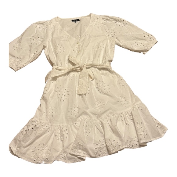 1. State White Eyelet Dress Size Medium - Picture 1 of 7